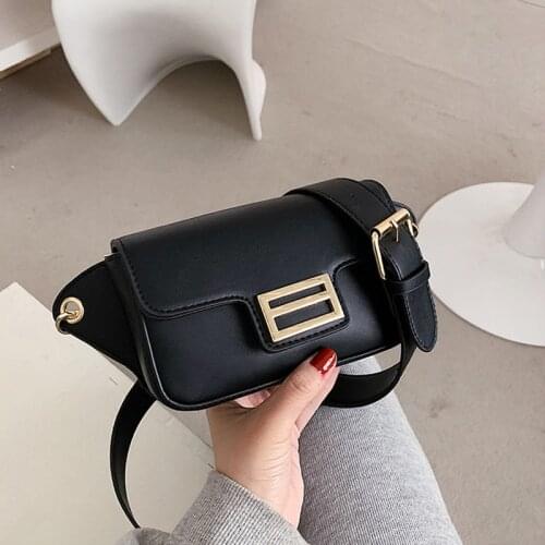 Womens Chest Bag Luxury PU Leather Shoulder Bag Fashion Square Crossbody Bag Multifunctional Waist Bag Female Handbag and Purse