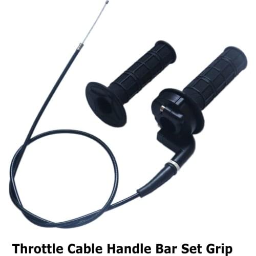 1 Pair 7/8" 22mm Motorcycle Hand Grip With Throttle Cable Handle Bar Grips For ATV Quad Pit Dirt Bike Motocross Racing