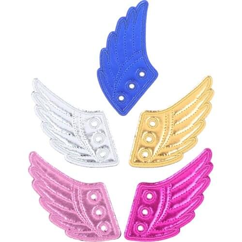 1Pair PU Shoe DIY Accessories Bats Glitter Black Shoe Wings Ornament Show Halloween Party Fun Skate Shoes DIY Decorations