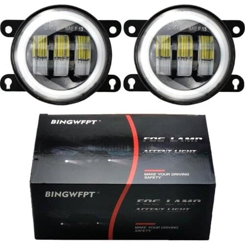 1pair LED Fog Light 30W Car Front Fog Lamp DRL For Ford Focus Fusion Fiesta Transit Edge EcoSport Ranger C-Max Tourneo Ka