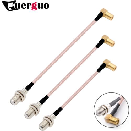 RF Coaxial Line SMB Male Right Angle to F Female Jack RG316 Pigtail Cable Extension Cable 15CM 6" Jumper Cord