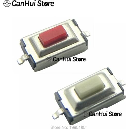 100Pcs/lot 3*6*2.5mm 3*6*2.5H 3x6x2.5mm 2Pin SMD Red/White Push Button Switch Microswitch Tact Switch For PCB