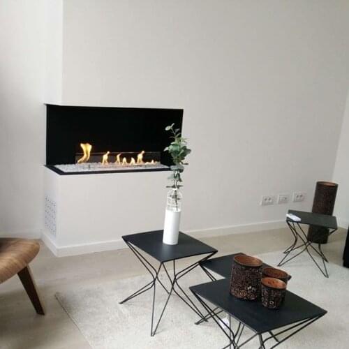 21 AUG Inno-Fire 18 inch silver or black wholesale wifi remote bio etanol fireplace