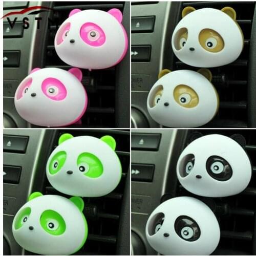 2pcs Car Outlet Perfume Air Conditioning Vent Air Freshener Car Styling Cute Panda Eyes Perfumes Auto car-styling Free Ship