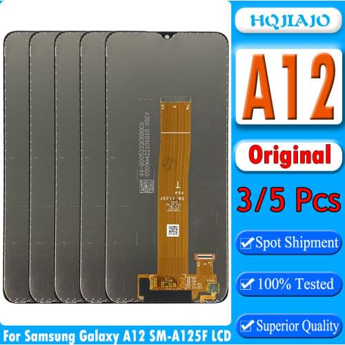 3/5/10 PCS Original For Samsung Galaxy A12 A125F A125F/DS LCD Display Touch screen digitizer Assembly