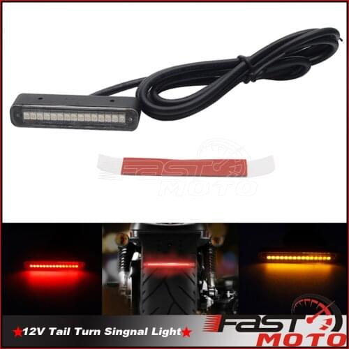 3M Tape 3 Wire Amber Turn signal Light Tail Red Brak Lamp DC 12V Universal For Suzuki Yamaha Kawasaki Honda Harley ATV Dirt Bike