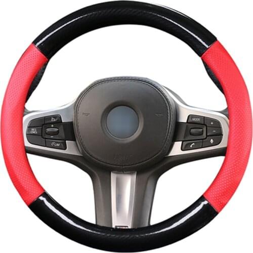 38cm 15" Genuine Leather Braid on the car steering wheel Cover For BMW E36 E46 E39 E90 E60 E70 F10 F30 X1 X2 X3 X5 X7 M2 M3 M5