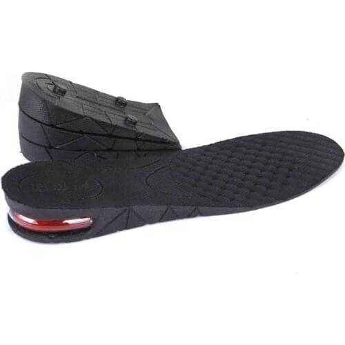 ABDB Unisex Elevator Shoe Insoles Air Cushion 4 Layers Heel Elevation Taller
