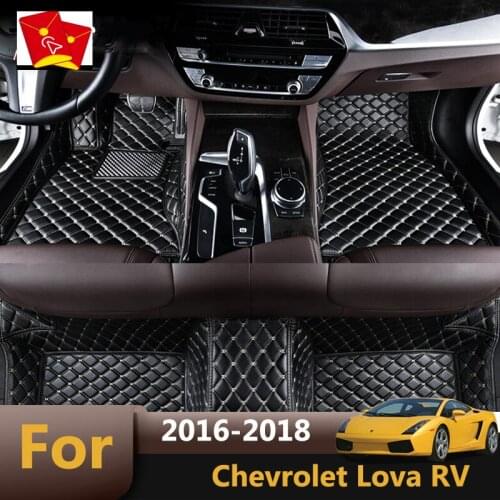 Car Floor Mats For Chevrolet Lova RV 2018 2017 2016 Carpets Auto Interior Automobiles Foot Pedal Front Rear Floorliners Rugs