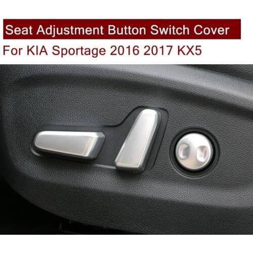 Car Styling Seat Adjustment Button Switch Cover Interior Decoration Sticker For Kia Sportage 2016 2017 KX5 Auto Accessories