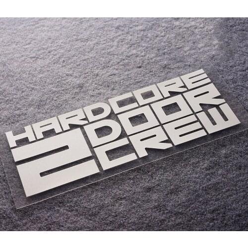 Car Styling Vinyl Creative Letter Word HARD CORE 2 DOOR CREU Auto Body Window Sticker Decal