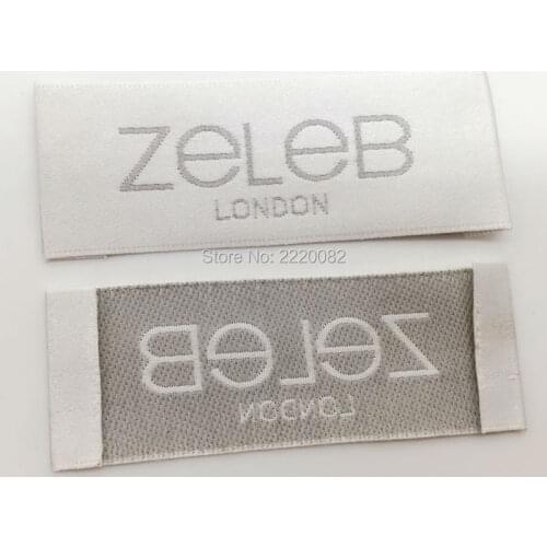 Free shipping clothing woven labels/collar labels/garment t-shirt jacket embroidered tags/woven brand 1000 pcs a lot