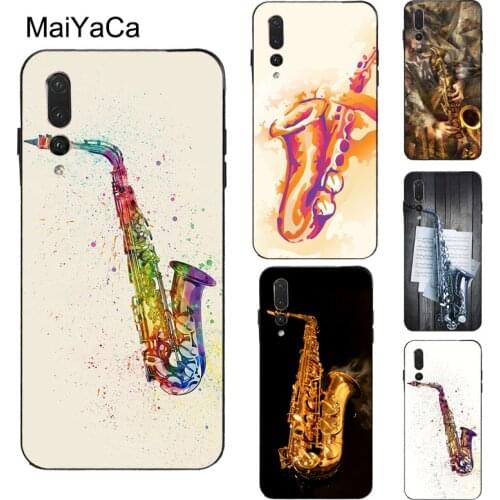 MaiYaCa Saxophone Watercolor Art Case For Huawei Honor 10i 7A Pro 7C 8A 8C 8S 8X 9X 9 10 Lite 20 Pro Nova 5T Y6 Y9 Y7 2019