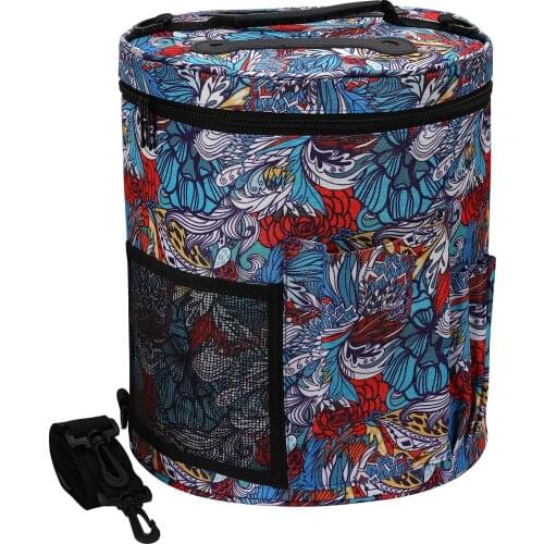 Home DIY Sewing Tool Yarn Storage Bag Lovely Print Big Capacity Crochet Bag Carry-on Empty Knitting Needles Organizer Free Ship