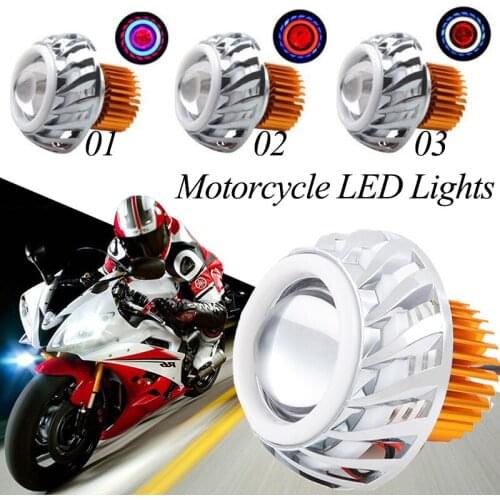 1pcs Motorcycle Headlights Excellent led lighting 12V 2400lm Spotlight moto Fog Lamp Motorbike Auxiliary driving lamp Headlamp