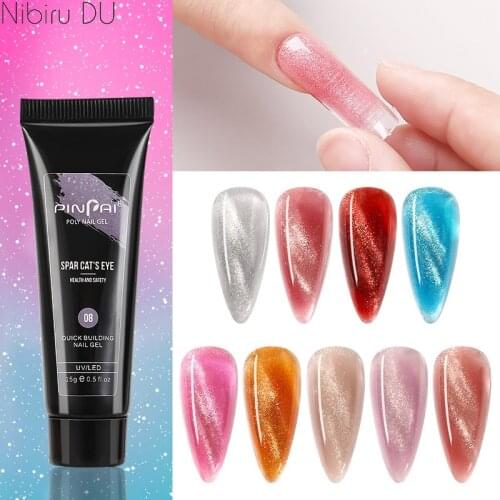 Nail Polish Cat Eye UV Gel For Extension Acrylic Glitter Jelly Acrygel Quick Building For Nail Extension Nails Art Gel Kit