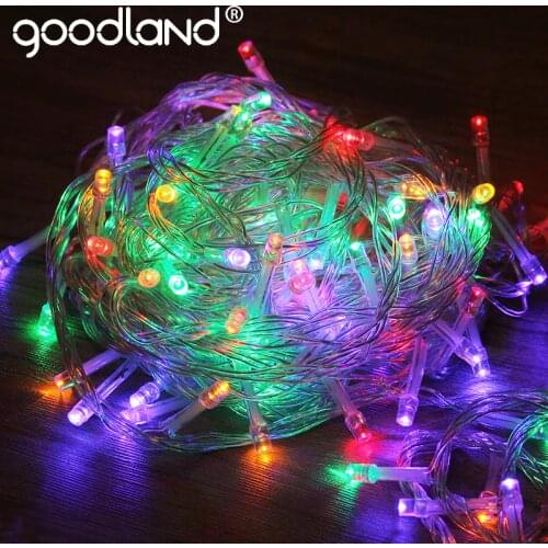 Goodland Garland 10M LED String Lights 110V 220V Christmas Light String Outdoor Fairy Lights Waterproof For Party Decoration