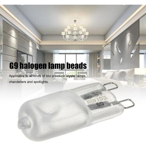 Hot Newest Super Bright G9 Halogen Light Bulb 40w Halogen G9 220V 3000K Warm White Indoor Clear Halogen G9 Lamp