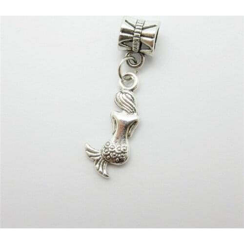 Classic 25pcs Mermaid charms bead fit Pandora bracelet pendants DIY