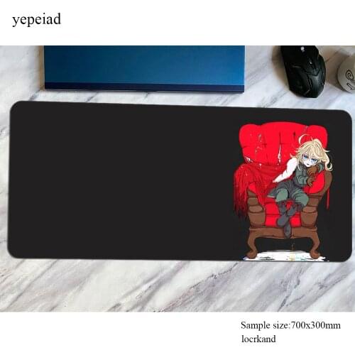 Youjo Senki mouse pad locrkand mats Computer mouse mat gaming accessories large mousepad High-end keyboard games pc gamer