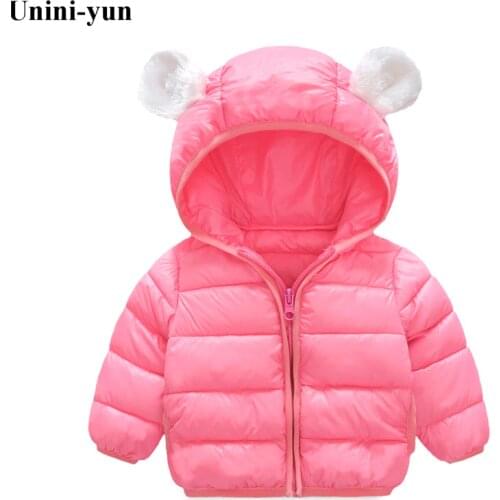 Baby Girl Jackets Winter Outerwear Pink Solid warm Hooded Coat for Baby Girls Kids Clothes Clothing Down Toddler Coat