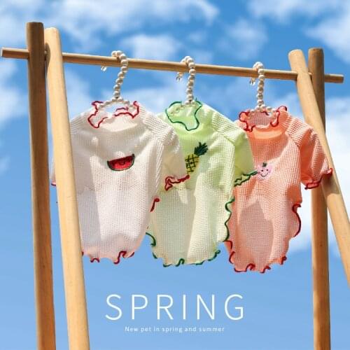 Summer Cat Dog Clothes Cool Puppy Vest Thin Clothes For Small Cats Dogs Fruit Pets Clothing T-shirt Chihuahua French Bulldog Pug