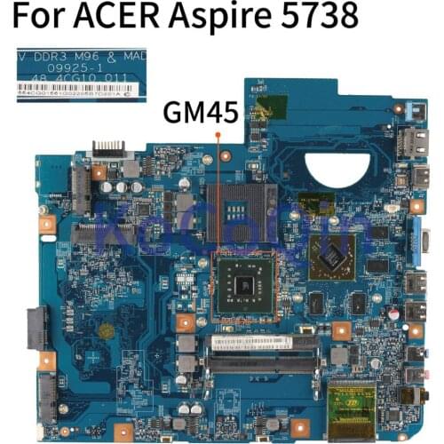 KoCoQin 48.4CG10.011 Laptop motherboard For ACER Aspire 5738 5738G DDR3 Mainboard JV50-MV M96 09925-1 48.4CG10.011 GM45