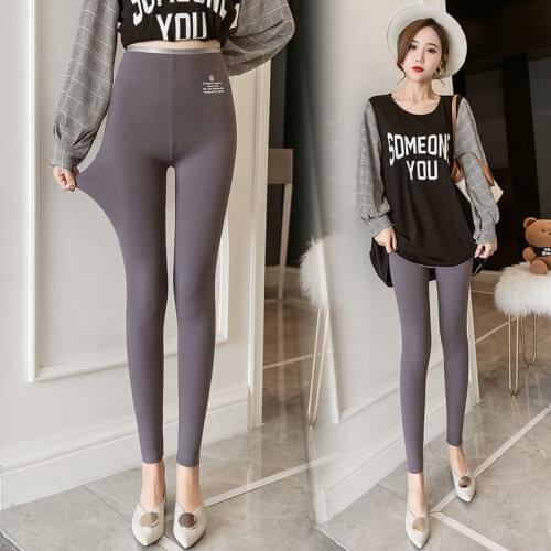 Modal Leggings Women Wear Summer Thin Fat High Elastic Seven Points Plus Size High Waist Cotton Ankle-length Pants