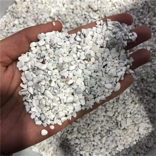 Natural natural gemstone white howlite gravel crystals healing stone for home decoration