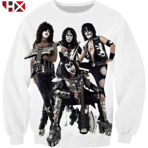 CLOOCL Newest KISS Rock Band Men Women 3D Print Sweatshirt Unisex Hip Hop Harajuku Casual Tops