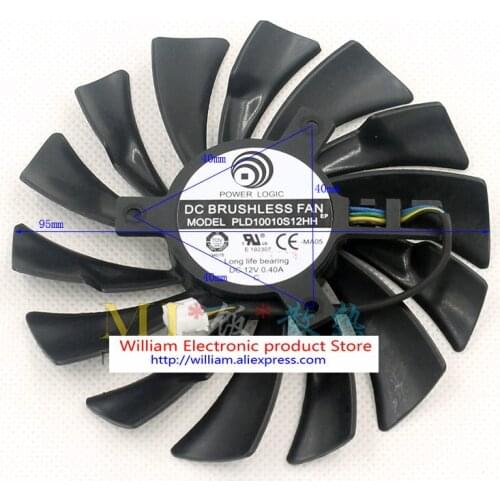 New Original for MSI Aero GTX 1070 ITX Graphics card cooling fan PLD10010S12HH DC12V 0.40A FONSONING