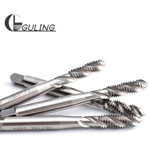 2PCS 5PCS HSSE Spiral Fluted tap M1 M1.2 M1.4 M1.5 M1.6 M1.7 M1.8 M2 M2.2 M2.3 M2.5 M2.6 Metric Machine Screw Thread taps