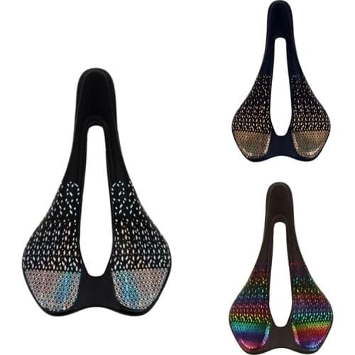 ODI Reflective Carbon Saddle Bicycle Racing Seat MTB Bike Hollow Saddle Seat Cushion Cycling Accessories Parts