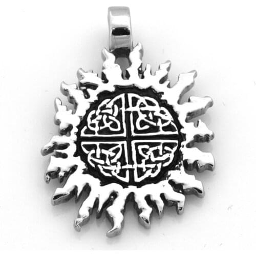 FANSSTEEL Stainless steel jewelry sun flower flame pendant FSP16W51