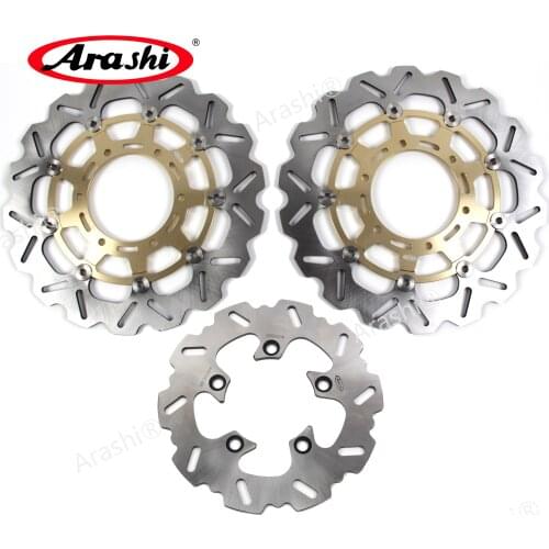 Arashi 1 Set 310 / 220 mm For SUZUKI GSX R 600 750 2008 - 2014 CNC Floating Front Rear Brake Disc Brake Rotors GSX-R600 GSX-R750