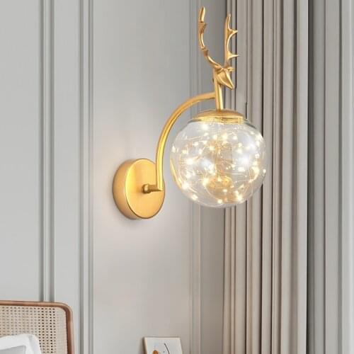 Nordic Led Antlers Wall Lamps Living Room Bedroom Background Wall Light Corridor Aisle Attic Bedside Lamp Home Creative Fixture