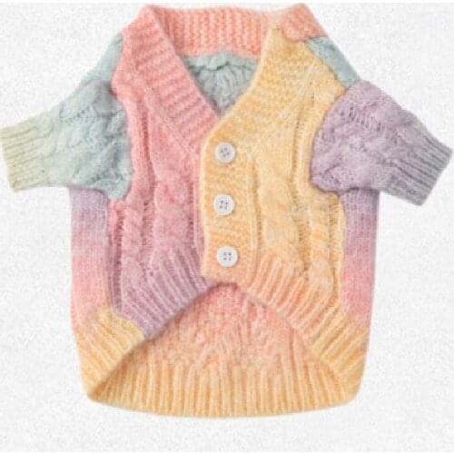Cat Dog Sweater Knit Apparel Winter Pet Clothes Dog Cardigan Yorkshire Pomeranian Poodle Schnauzer Pug French Bulldog Clothing