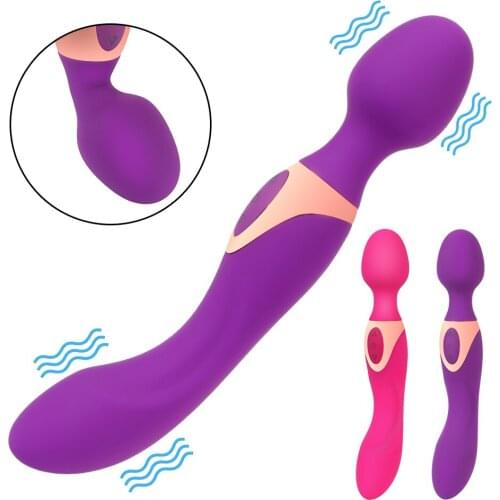 VATINE 10 Speeds Powerful Vibrators Clitoris Stimulate Magic Wand Body Massager for Women Double Head Shock Sex Toy For Woman