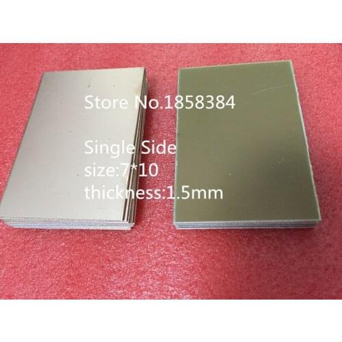 10pcs/lot PCB FR4 Single Side Copper Clad 70x100x1.5mm Glass Fiber