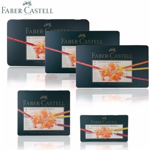Lapices de Faber Castell 120 Polychromos Color Pencils Finest Artists Quality Metal tin Set 36 60 oil colored pastille pencil