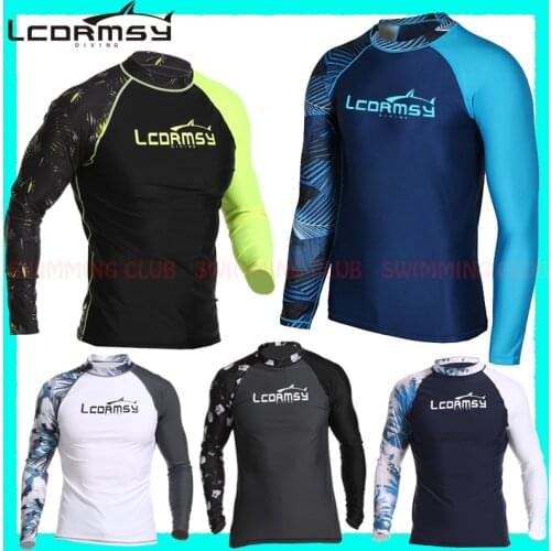 2021 LCDRMSY MENS RASH GUARDS SNORKELING BEACH LONG SLEEVES SURFING SWIMMING TOP SHIRTS PANT WATER SPORTS WETSUITS QUICK-DRYING