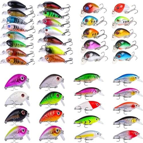 43pcs Crankbait carp Fishing Lure set 1.6g 4g 7g 13g Bionic Artificial bait hard bait Wobblers Mini Crazy Crank Lures swimbait