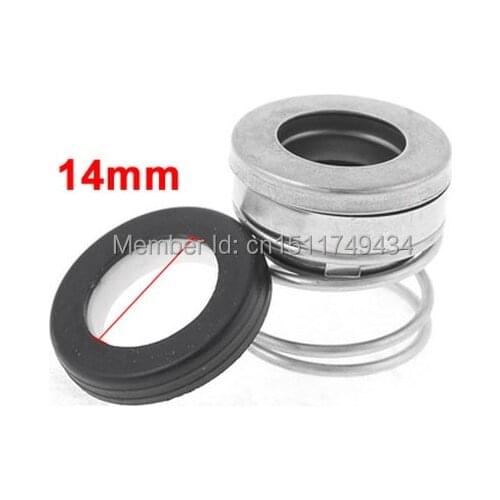 Water Pump Accessory Rubber Bellows Spring Mechanical Seal 14mm Dia 5pcs