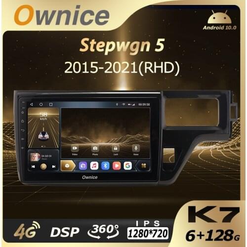 K7 Ownice 6G+128G Android 10.0 Car Radio For Honda Stepwgn 5 2015 - 2021 Multimedia Player Video Audio 4G LTE GPS Navi