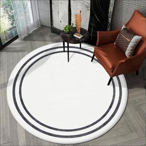 White modern living room carpet kitchen round carpet grey stripe Detailed Free Shipping high quality Free Shipping carpet