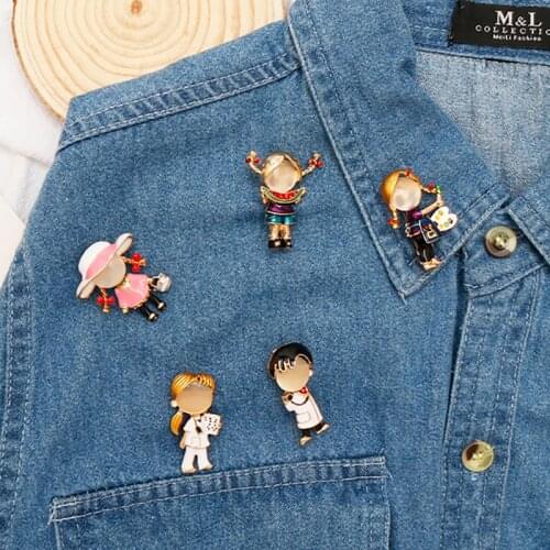 New 6 Styles Opal Enamel Doctor Boys Girls Brooches Medical Brooch Pin Nurse Painting Girl Fashion Jewelry Gift