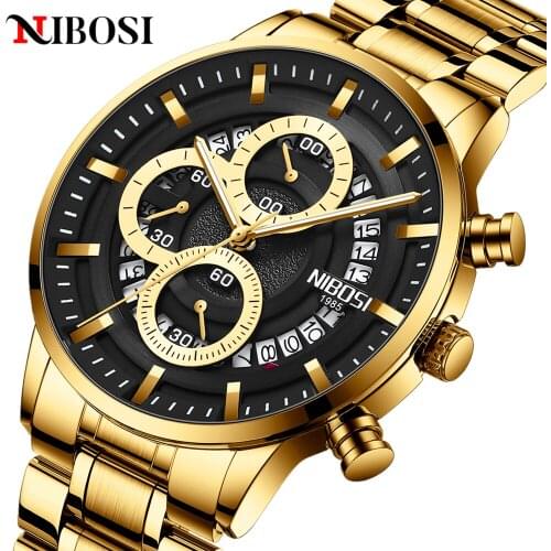 NIBOSI Ultra Thin Fashion Mens Watches Top Brand Luxury Men Watch Simple Quartz Mesh Steel Small-Dials Clock Relogio Masculino