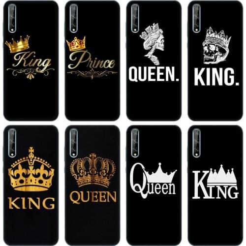 King queen couple lovers Soft Silicone Case for Huawei Y5 Lite 2018 Y7 Y6 Prime 2018 Y9 2019 Y9S Y5P Y6P Y7P Y8P 2020 Cover