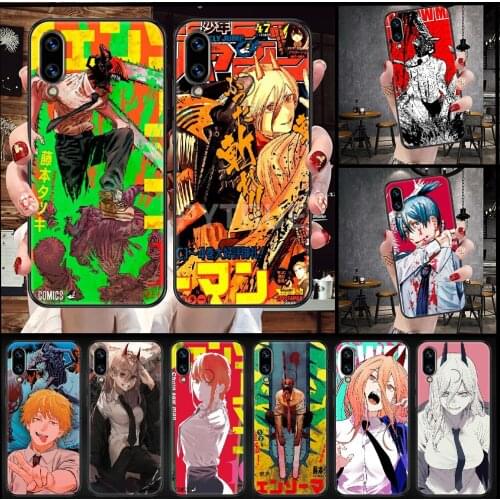 Anime Chainsaw Man Phone case For Huawei Honor 6 7 8 9 10 10i 20 A C X Lite Pro Play black trend prime soft coque 3D funda
