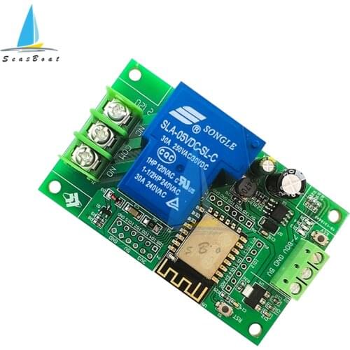 DC7-80V 5V ESP8266 WIFI 1 Channel 30A Relay Module ESP-12F Development Board For Arduino Smart Home Wireless Control